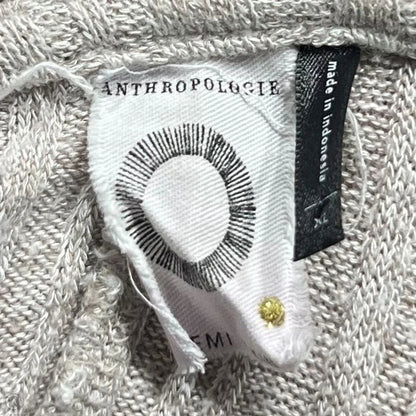 Sweater By Anthropologie In Taupe, Size: Xl