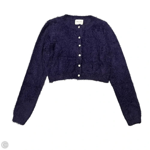 Sweater Cardigan By Industry In Purple, Size: L