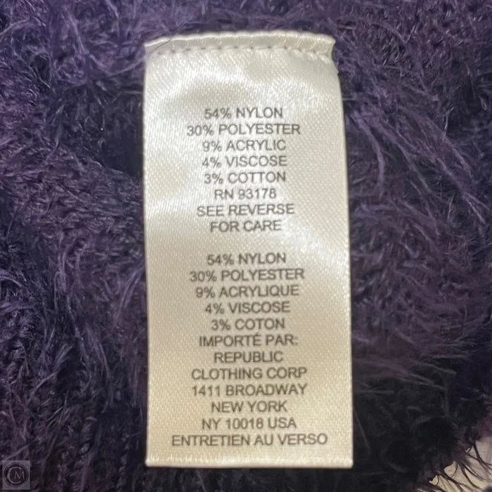 Sweater Cardigan By Industry In Purple, Size: L