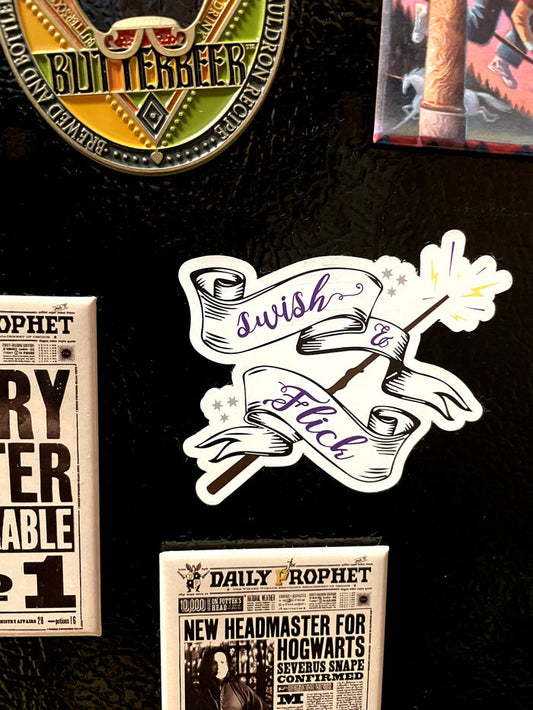 Swish and Flick Logo Magnet 3"