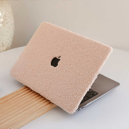 Teddy Fabric MacBook Case - Pink