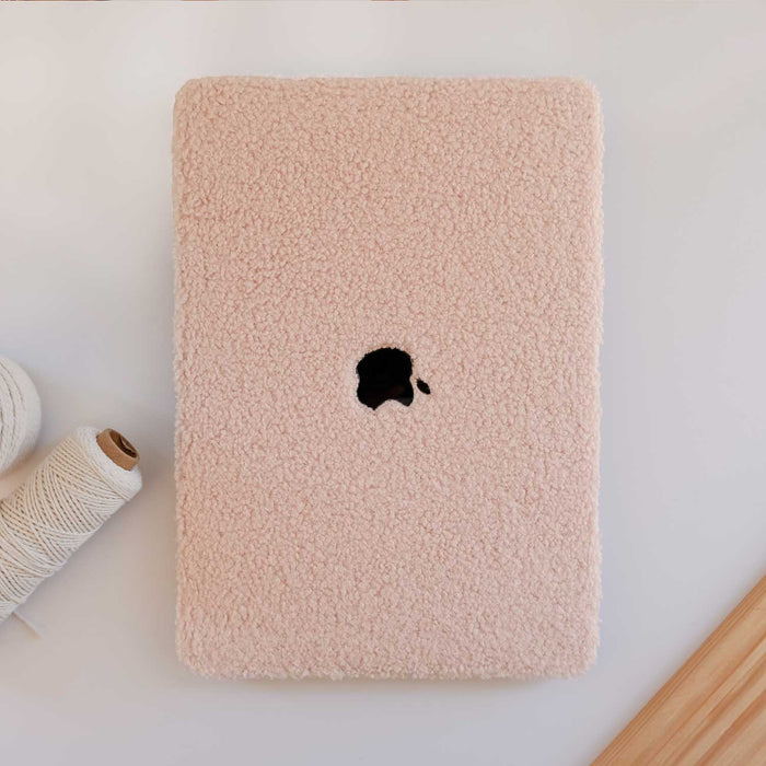 Teddy Fabric MacBook Case - Pink