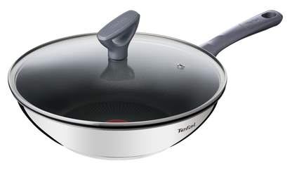 Tefal Daily Cook Stainless Steel Induction Non-Stick Wok 28cm + Lid