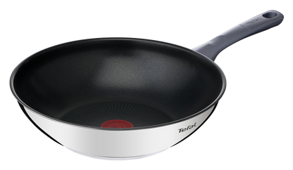Tefal Daily Cook Stainless Steel Induction Non-Stick Wok 28cm + Lid