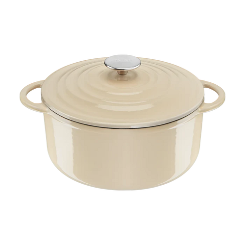 Tefal LOV Induction Cast Iron Beige Stewpot 25cm/5L + Lid