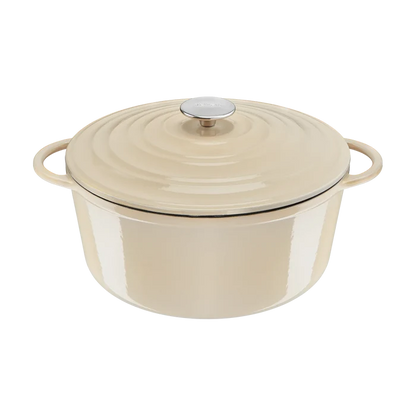 Tefal LOV Induction Cast Iron Beige Stewpot 29cm/7.4L + Lid