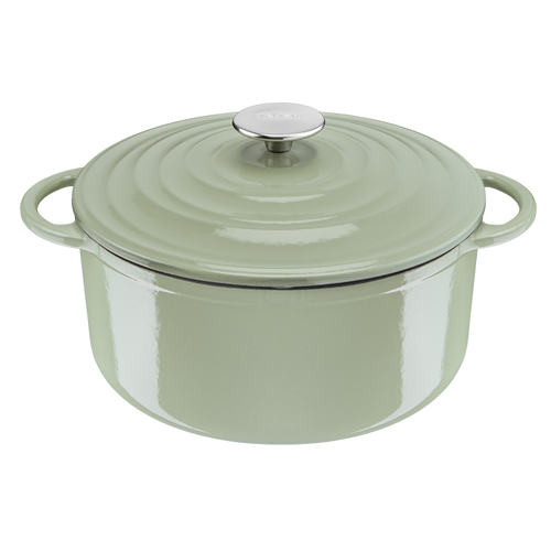 Tefal LOV Induction Cast Iron Green Lichen Stewpot 25cm/5L + Lid