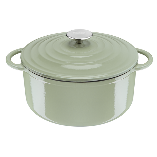 Tefal LOV Induction Cast Iron Green Lichen Stewpot 29cm/7.4L + Lid