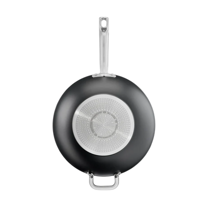 Tefal Premium Specialty Hard Anodised Induction Non-Stick Wok 32cm + Lid induction base