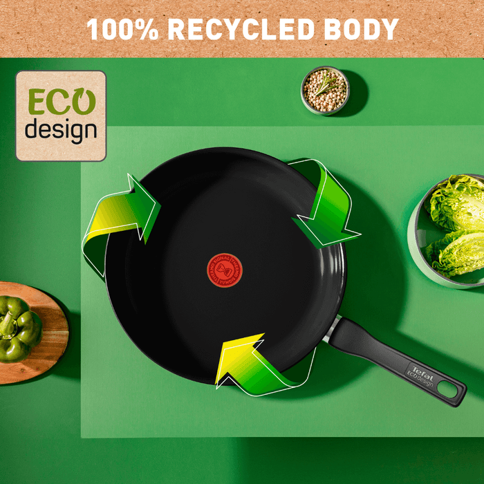 Tefal Renew Black Ceramic Non-stick Frypan 28cm