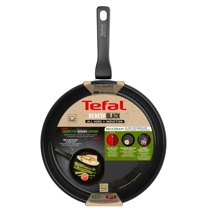 Tefal Renew Black Ceramic Non-stick Frypan 28cm