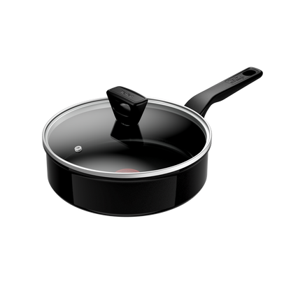 Tefal Renew Black Ceramic Non-stick Sautepan + Lid 24cm