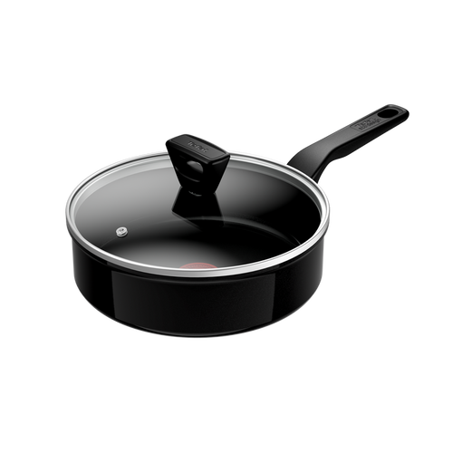 Tefal Renew Black Ceramic Non-stick Sautepan + Lid 24cm