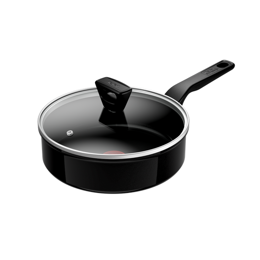 Tefal Renew Black Ceramic Non-stick Sautepan + Lid 24cm