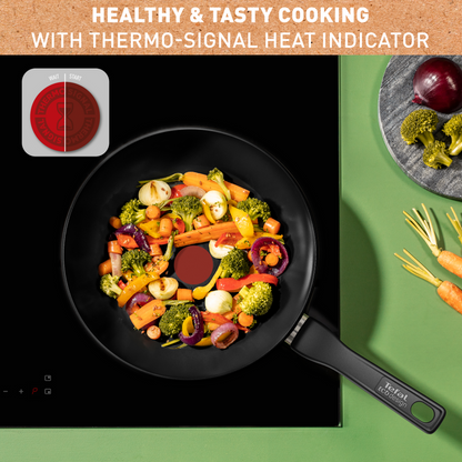 Tefal Renew Black Ceramic Non-stick Wok 28cm