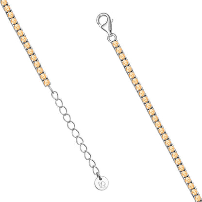 Tennis-Armband Zirkonia apricot 2.5 mm