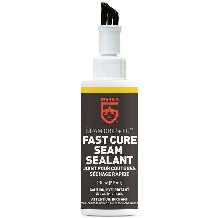 Restore your tent or coated fabrics in a snap with this easy Gear Aid Sealant.  This clear sealant makes tent waterproofing hassle-free with its built-in foam applicator brush. Over time, the protective waterproofing on a tent floor, rain fly, or tarp wears out and begins to flake off.  When a rainfly gets sticky or backpacks start delaminating, make them perform again with Seam Grip TF Tent Fabric Sealant.