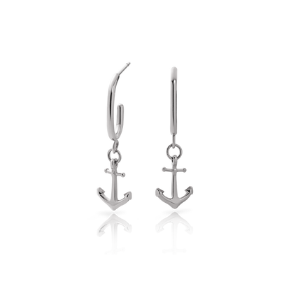 The Anchor II Hoops Ohrring Silber