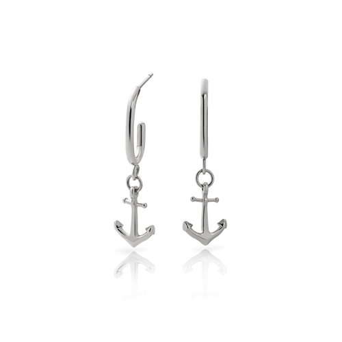 The Anchor II Hoops Ohrring Silber