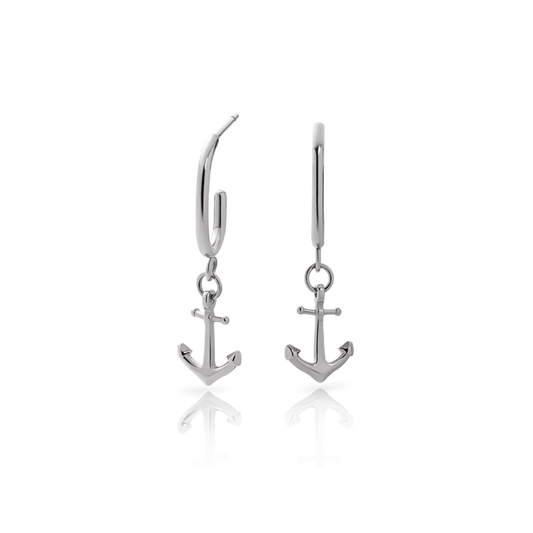 The Anchor II Hoops Ohrring Silber