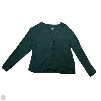 Top Long Sleeve By Madewell In Green, Size: Xs