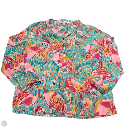 Top Long Sleeve Designer By Lilly Pulitzer In Blue & Orange, Size: S