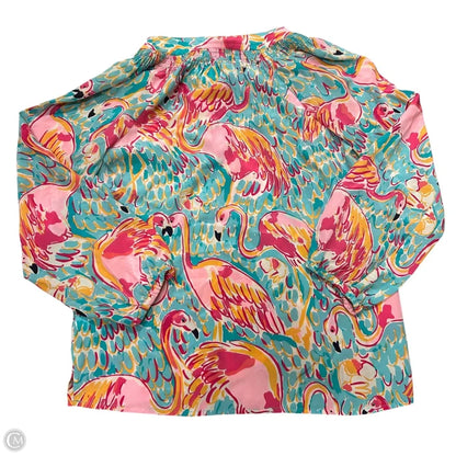 Top Long Sleeve Designer By Lilly Pulitzer In Blue & Orange, Size: S