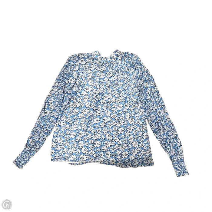 Top Long Sleeve Designer By Lilly Pulitzer In Blue & White, Size: Xxs
