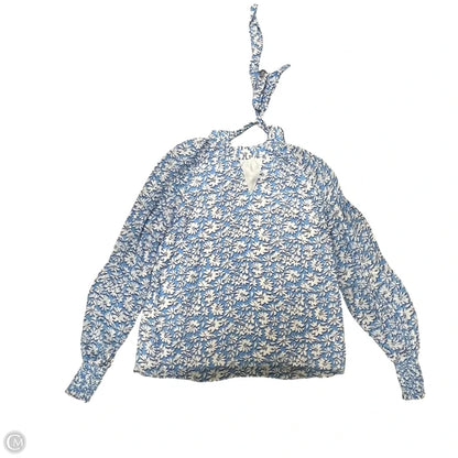 Top Long Sleeve Designer By Lilly Pulitzer In Blue & White, Size: Xxs