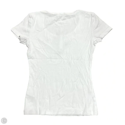 Top Short Sleeve By Guess In White, Size: L