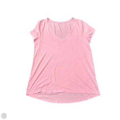 Top Short Sleeve Designer By Lilly Pulitzer In Pink, Size: M