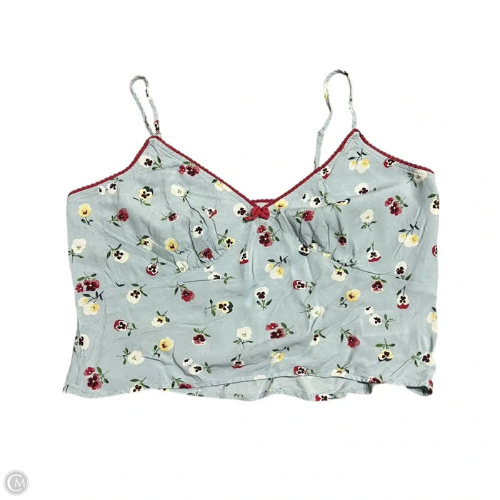 Top Sleeveless By Gap In Blue & Red, Size: L