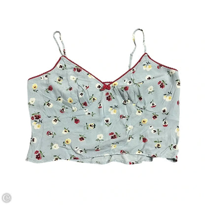 Top Sleeveless By Gap In Blue & Red, Size: L