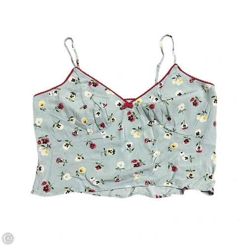 Top Sleeveless By Gap In Blue & Red, Size: L