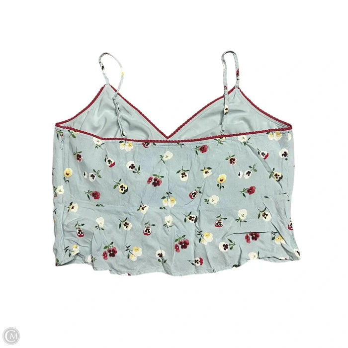 Top Sleeveless By Gap In Blue & Red, Size: L