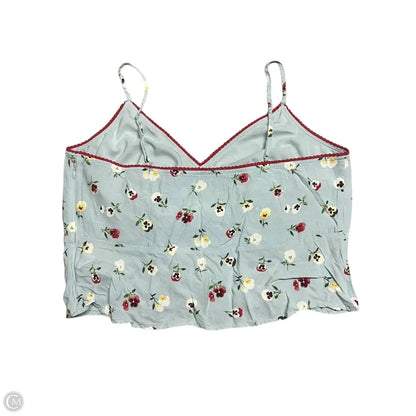 Top Sleeveless By Gap In Blue & Red, Size: L