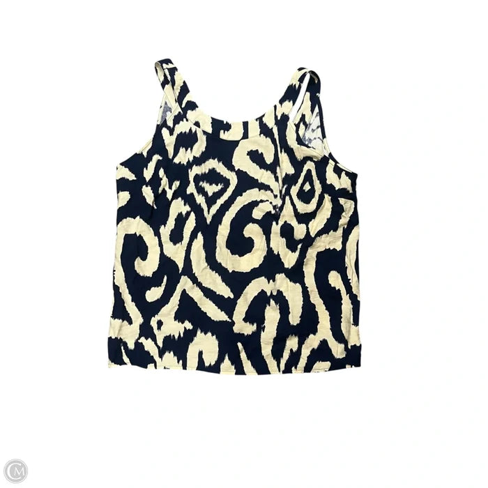 Top Sleeveless By Molly Bracken In Blue & Cream, Size: Xl