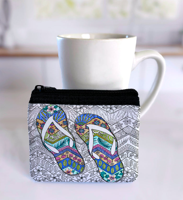 Tropical Flip Flops Coin Bag