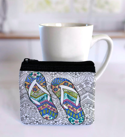 Tropical Flip Flops Coin Bag