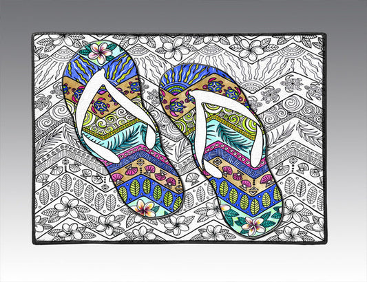 Tropical Flip Flops Door Mat