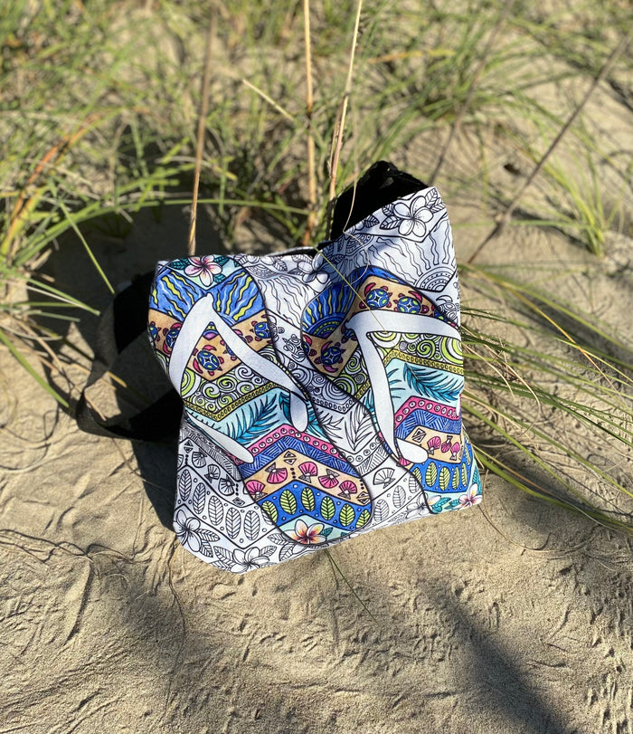 Tropical Flip Flops Tote Beach Bag