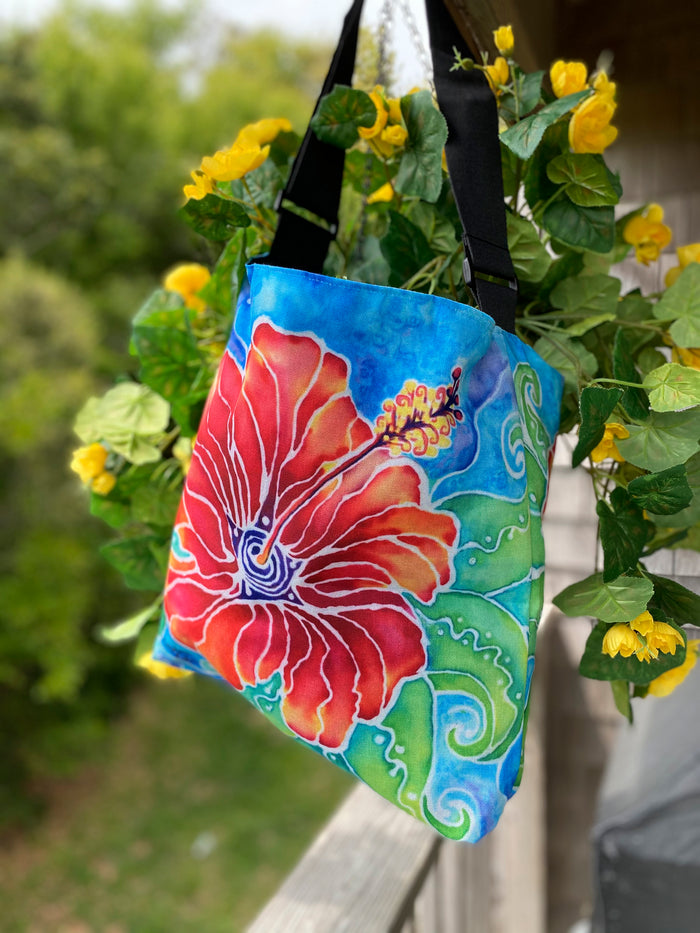 Tropical Hibiscus Tote Beach Bag