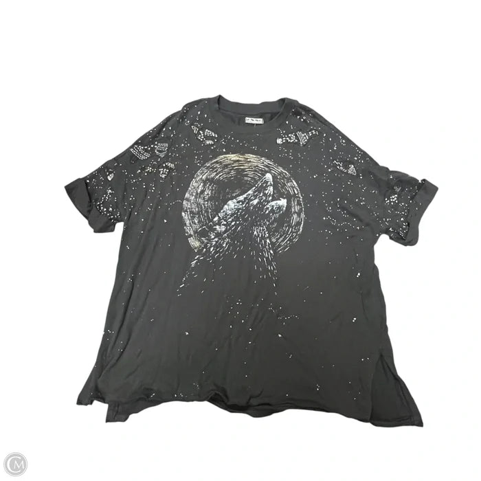 Tunic Short Sleeve By We The Free In Grey & White, Size: Xl