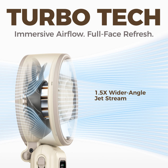 Turbo Wind Handheld Fan - Blow Dryer Level Power Fanzy