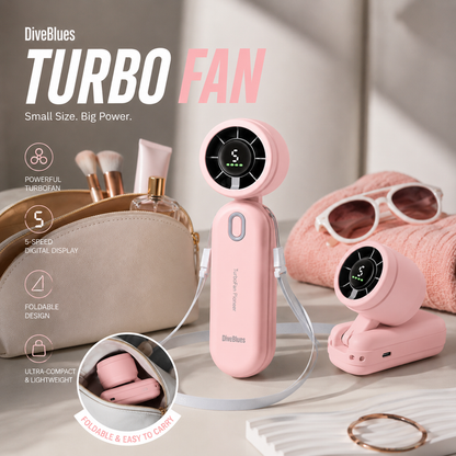 Turbo Wind Handheld Fan - Blow Dryer Power Most compact