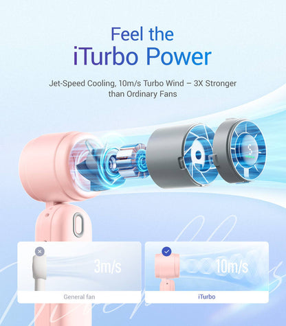 Turbo Wind Handheld Fan - Blow Dryer Power Most compact