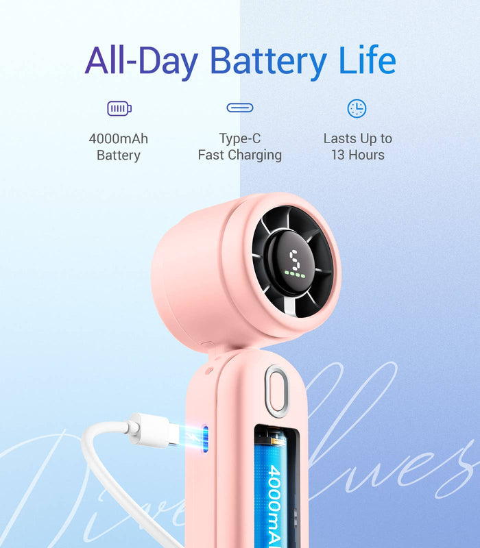 Turbo Wind Handheld Fan - Blow Dryer Power Most compact