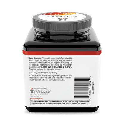 TX.00714 Youtheory Turmeric Extra Strength 60 Capsules Product Image - Back