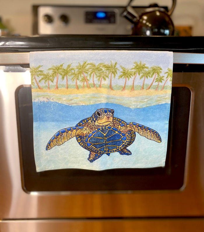 Turtle Paradise Hand Towel