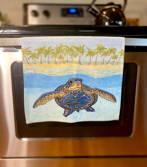 Turtle Paradise Hand Towel